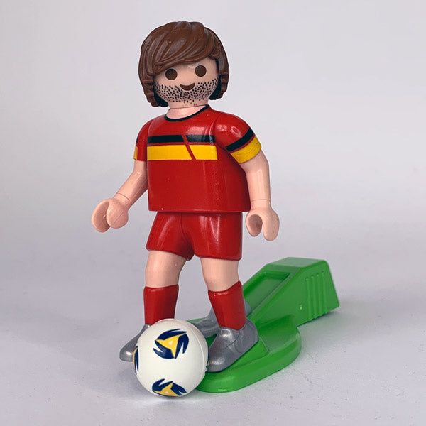 Futbolista Rojo Amarillo Balón Lanzador Dedo Playmobil
