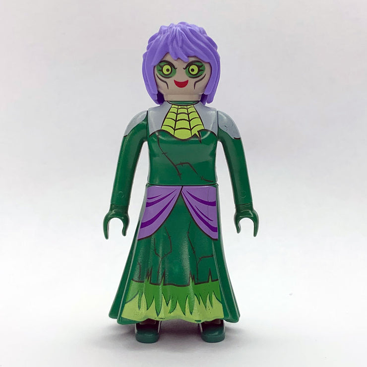 Mujer Halloween vestido verde