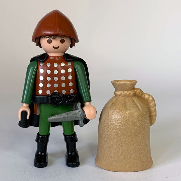 Aldeano Pastor Medieval Saco Marrón Playmobil
