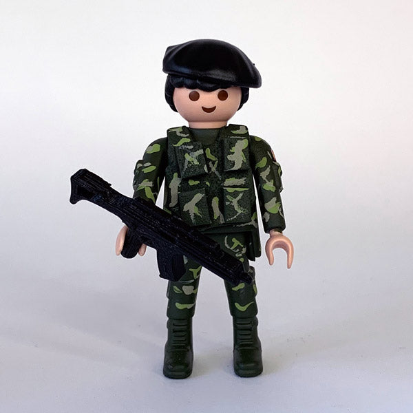 Soldado Boscoso Boina Negra Playmobil