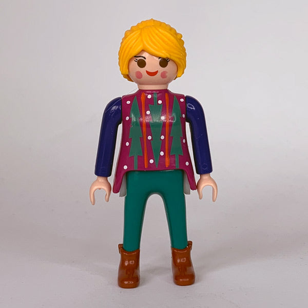 Mujer Jersey Árboles Navidad Playmobil